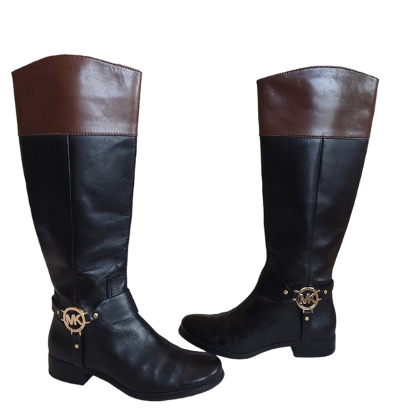 Michael Kors Fulton 7.5 leather riding boots - Picture 3 of 9